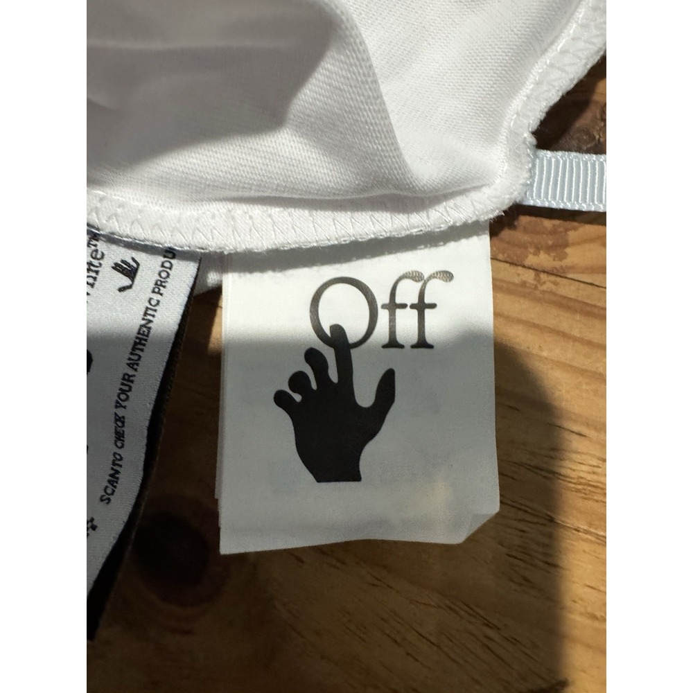 Off-White Leaf Arrows White Graphic T-Shirt Sz L Short Sleeve Authentic NWT - Picture 15 of 16